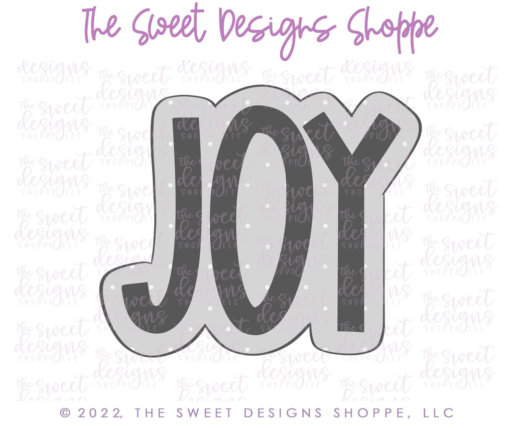 Cookie Cutters - Modern Advent JOY Plaque - Cookie Cutter - Sweet Designs Shoppe - - advent, ALL, Christmas, Christmas / Winter, Christmas Cookies, Cookie Cutter, modern, Promocode