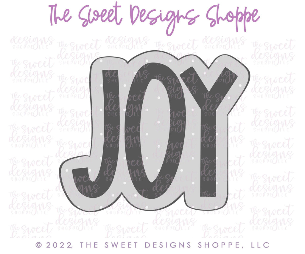 Cookie Cutters - Modern Advent JOY Plaque - Cookie Cutter - The Sweet Designs Shoppe - - advent, ALL, Christmas, Christmas / Winter, Christmas Cookies, Cookie Cutter, modern, Promocode