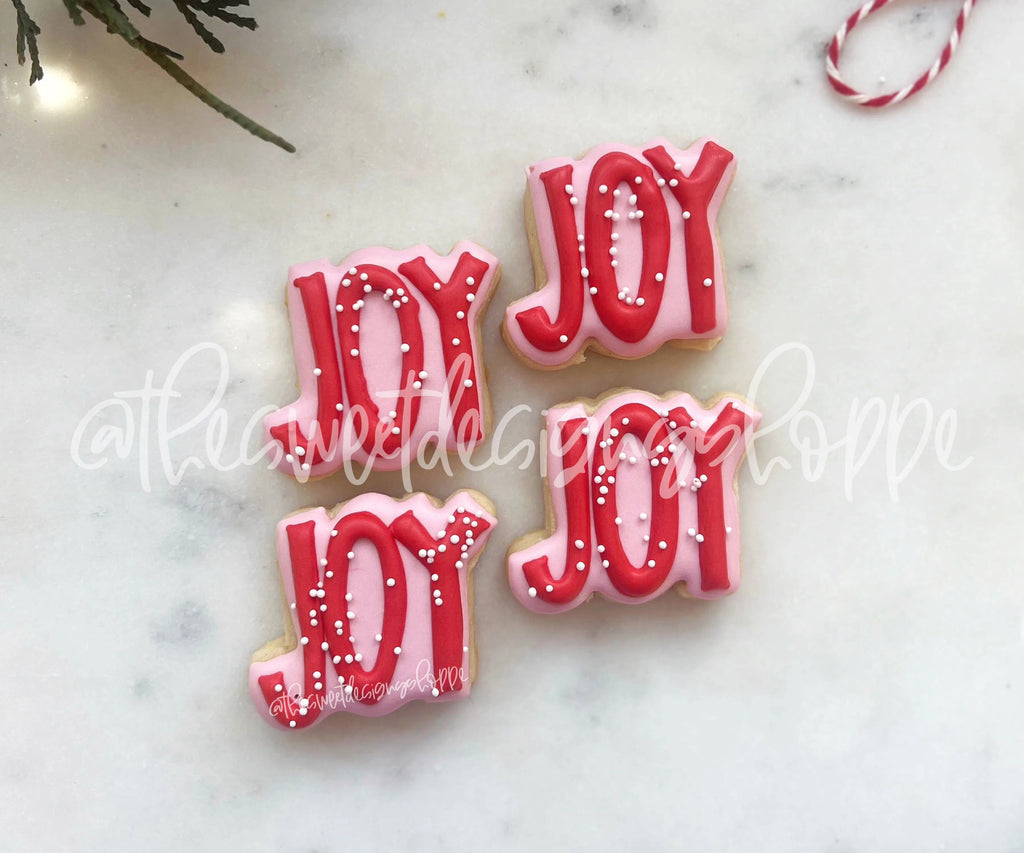 Cookie Cutters - Modern Advent JOY Plaque - Cookie Cutter - The Sweet Designs Shoppe - - advent, ALL, Christmas, Christmas / Winter, Christmas Cookies, Cookie Cutter, modern, Promocode