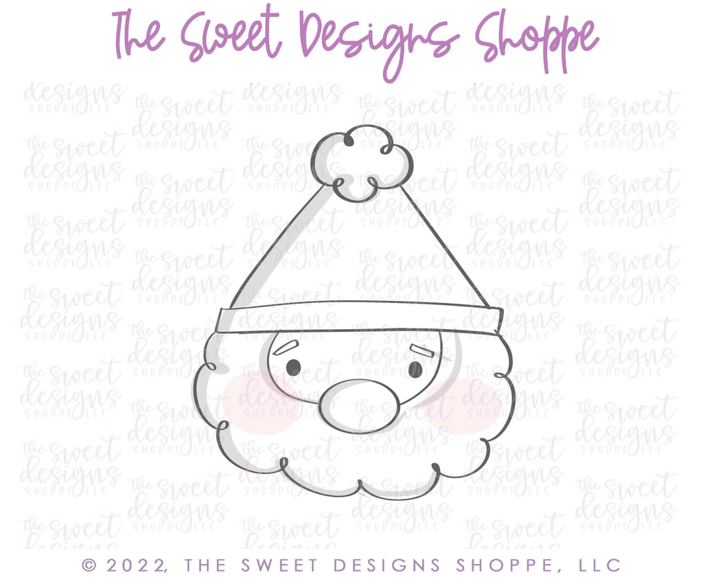 Cookie Cutters - Modern Advent Santa Face - Cookie Cutter - The Sweet Designs Shoppe - TSDS - - advent,ALL,Christmas,Christmas / Winter,Christmas Cookies,Cookie Cutter,modern,Promocode