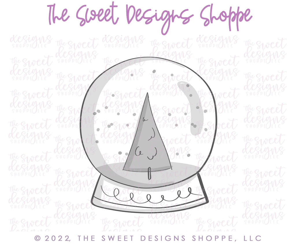 Cookie Cutters - Modern Advent Snowglobe - Cookie Cutter - The Sweet Designs Shoppe - - advent, ALL, Christmas, Christmas / Winter, Christmas Cookies, Cookie Cutter, modern, Promocode