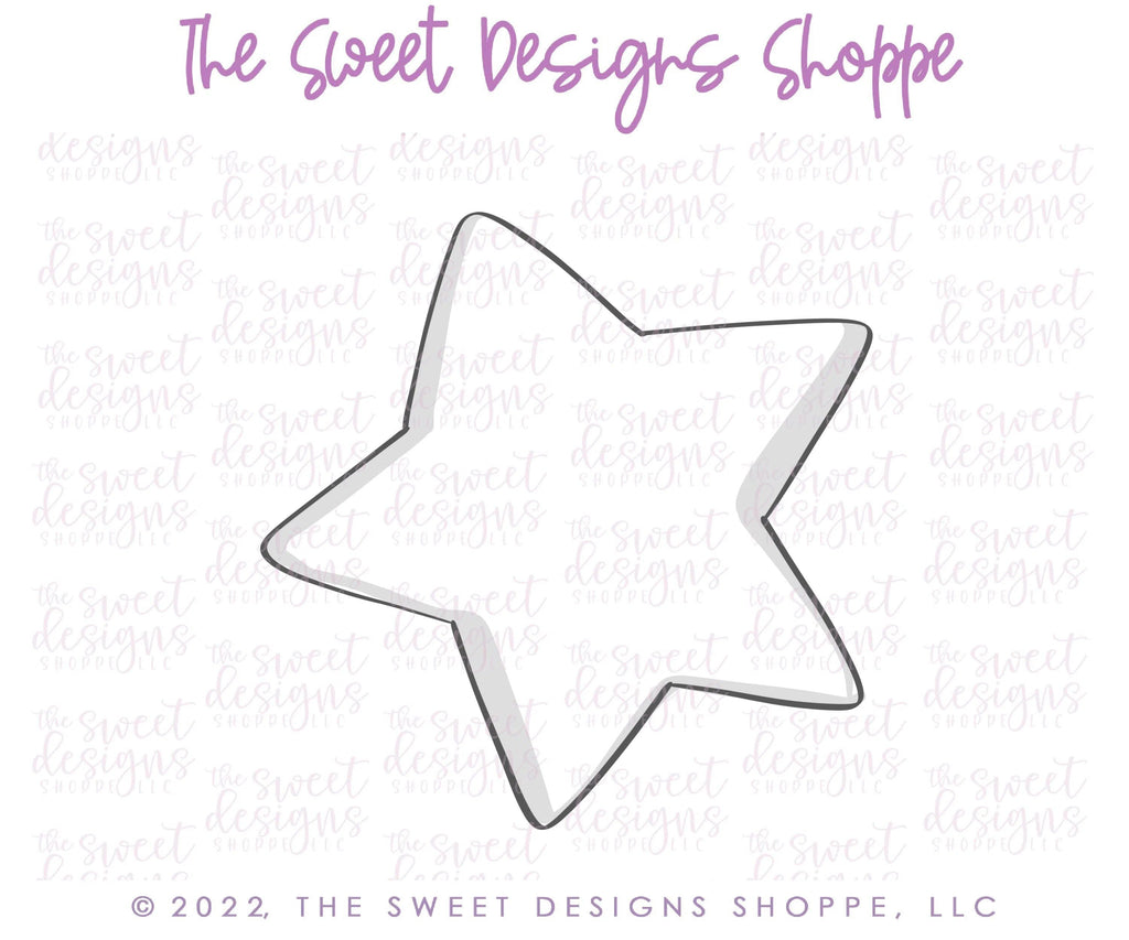 Cookie Cutters - Modern Advent Star - Cookie Cutter - The Sweet Designs Shoppe - TSDS - - 4th,4th July,4th of July,advent,ALL,basic,Basic Shapes,BasicShapes,Christmas,Christmas / Winter,Christmas Cookies,Cookie Cutter,modern,Patriotic,Promocode,USA