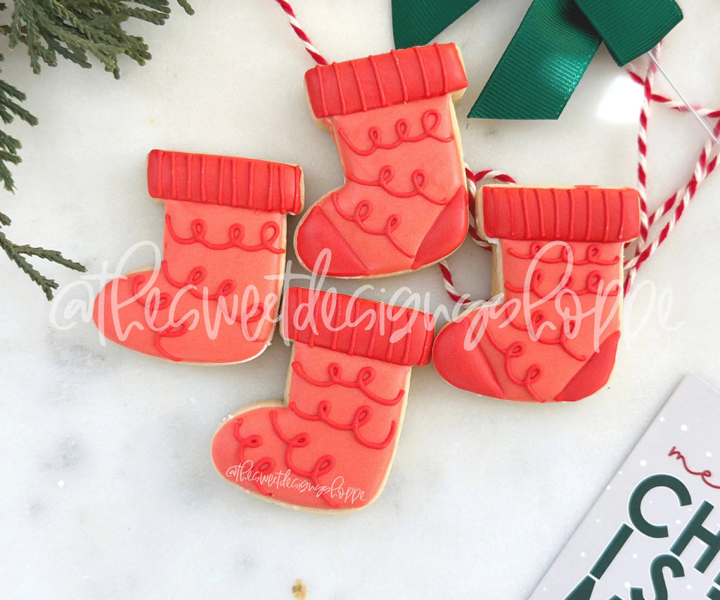 Cookie Cutters - Modern Advent Stocking - Cookie Cutter - The Sweet Designs Shoppe - TSDS - - advent,ALL,Christmas,Christmas / Winter,Christmas Cookies,Cookie Cutter,modern,Promocode,STL