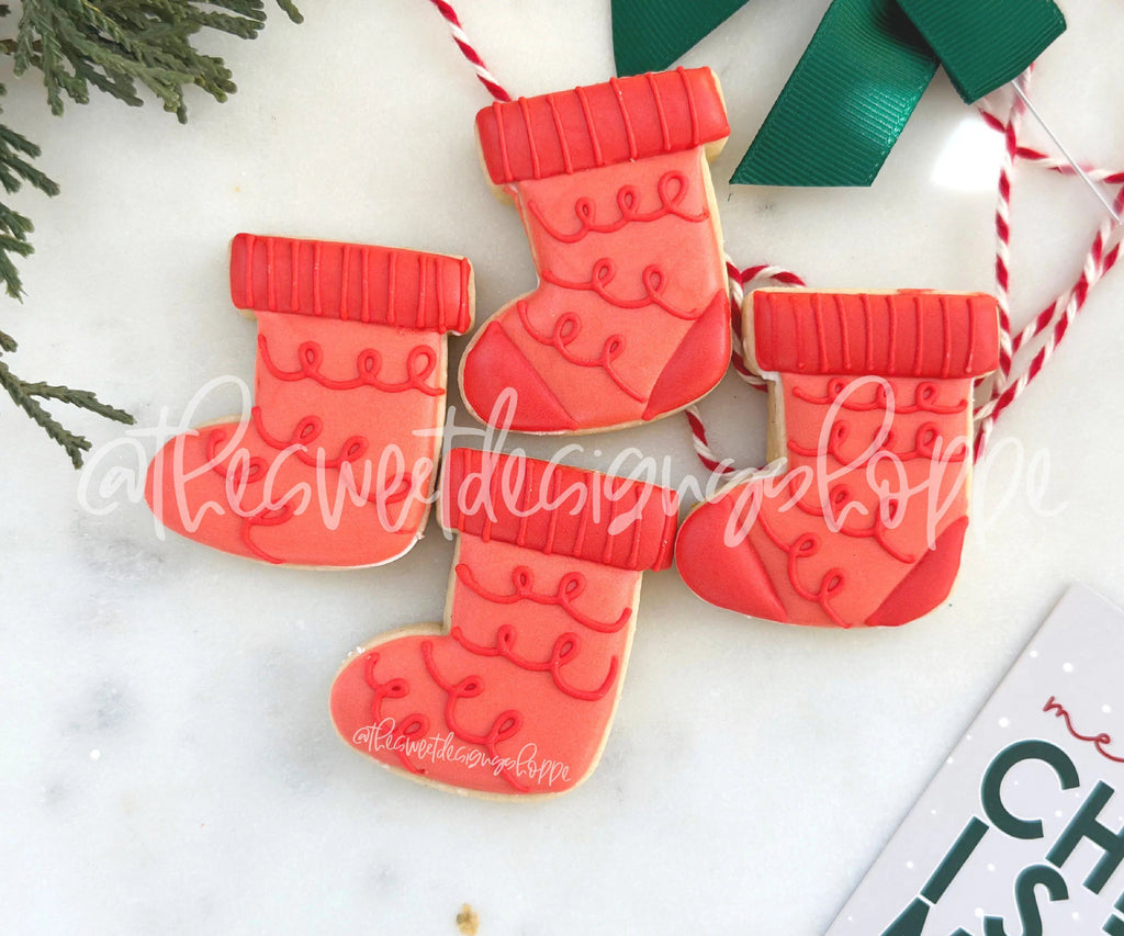 Cookie Cutters - Modern Advent Stocking - Cookie Cutter - The Sweet Designs Shoppe - - advent, ALL, Christmas, Christmas / Winter, Christmas Cookies, Cookie Cutter, modern, Promocode