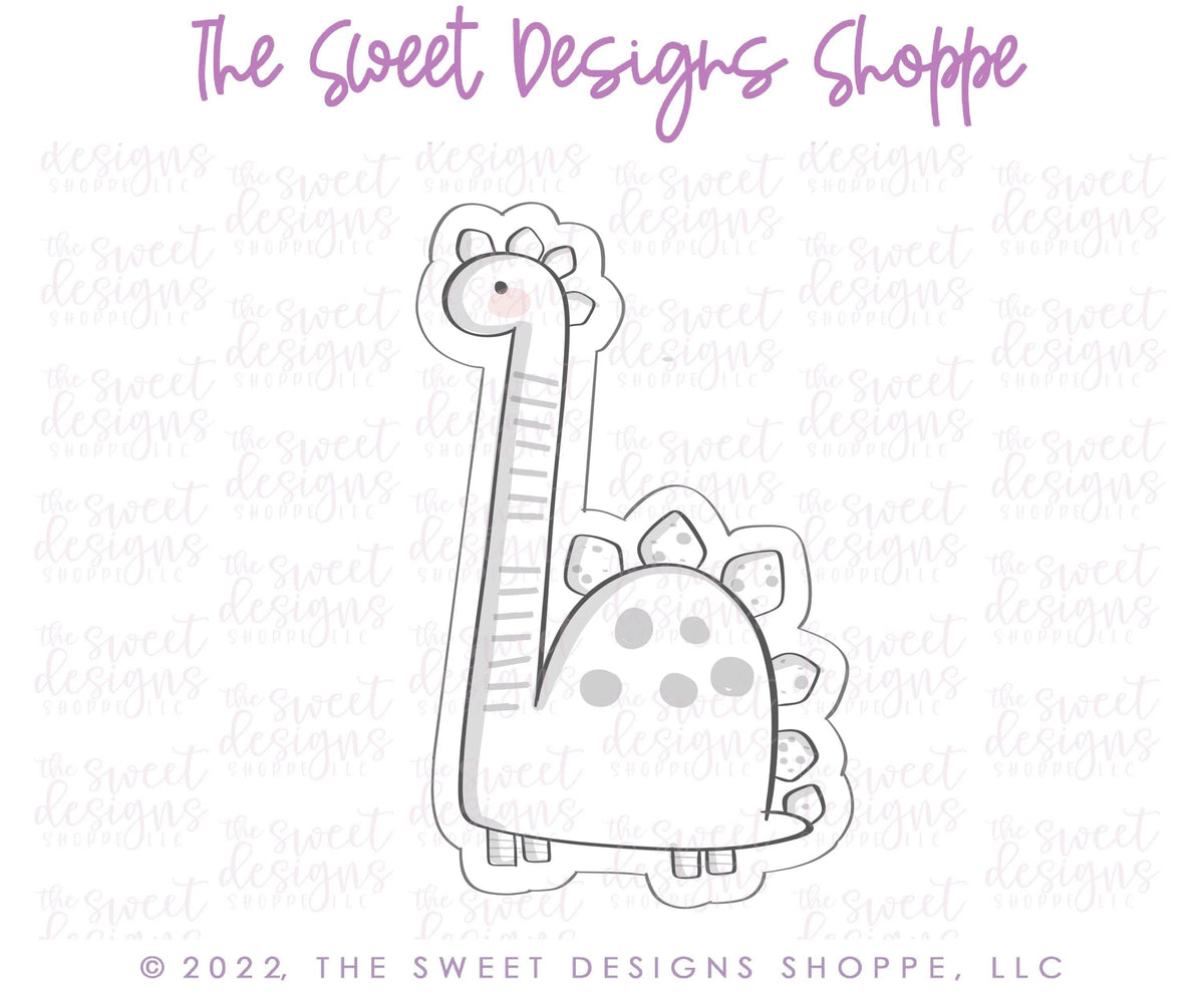 Cookie Cutters - Modern Apatosaurus- Cookie Cutter - The Sweet Designs Shoppe - TSDS - - ALL,Animal,Animals,Birthday,Cookie Cutter,Dino,dinosaur,Dinosaurs,kid,kids,Kids / Fantasy,prehistoric,Promocode,STL