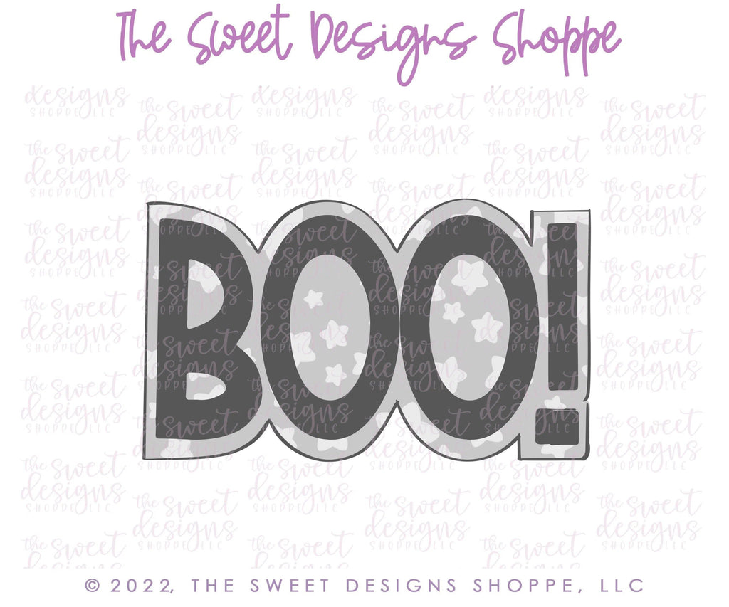 Cookie Cutters - Modern Boo! - Cookie Cutter - The Sweet Designs Shoppe - TSDS - - ALL,Boo!,Cookie Cutter,Halloween,handlettering,Lettering,Plaque,Plaques,PLAQUES HANDLETTERING,Promocode,text