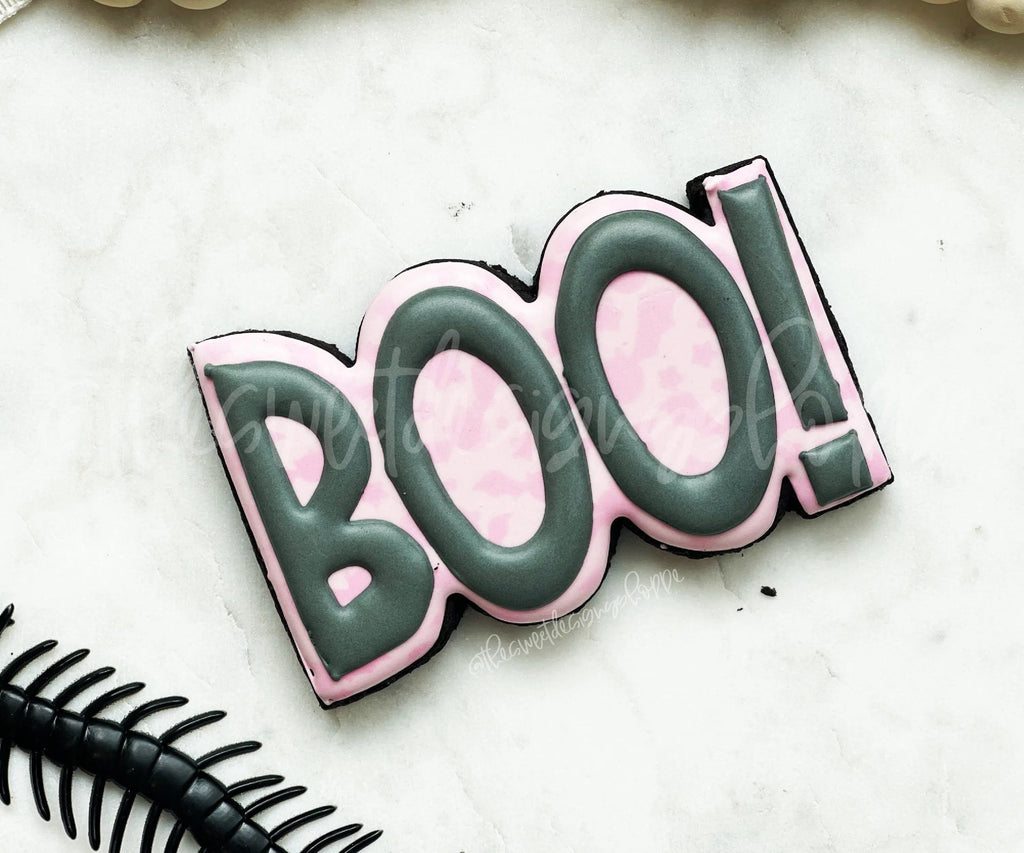Cookie Cutters - Modern Boo! - Cookie Cutter - The Sweet Designs Shoppe - TSDS - - ALL,Boo!,Cookie Cutter,Halloween,handlettering,Lettering,Plaque,Plaques,PLAQUES HANDLETTERING,Promocode,text