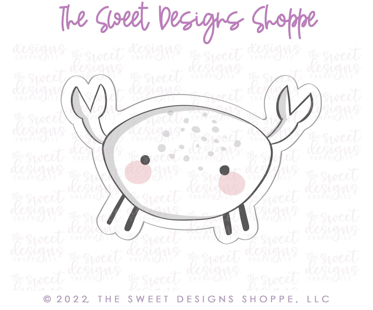 Cookie Cutters - Modern Crab - Cookie Cutter - The Sweet Designs Shoppe - TSDS - - ALL,Animal,Animals,Animals and Insects,Cookie Cutter,Kids / Fantasy,nautica,Promocode,STL,summer,under the sea