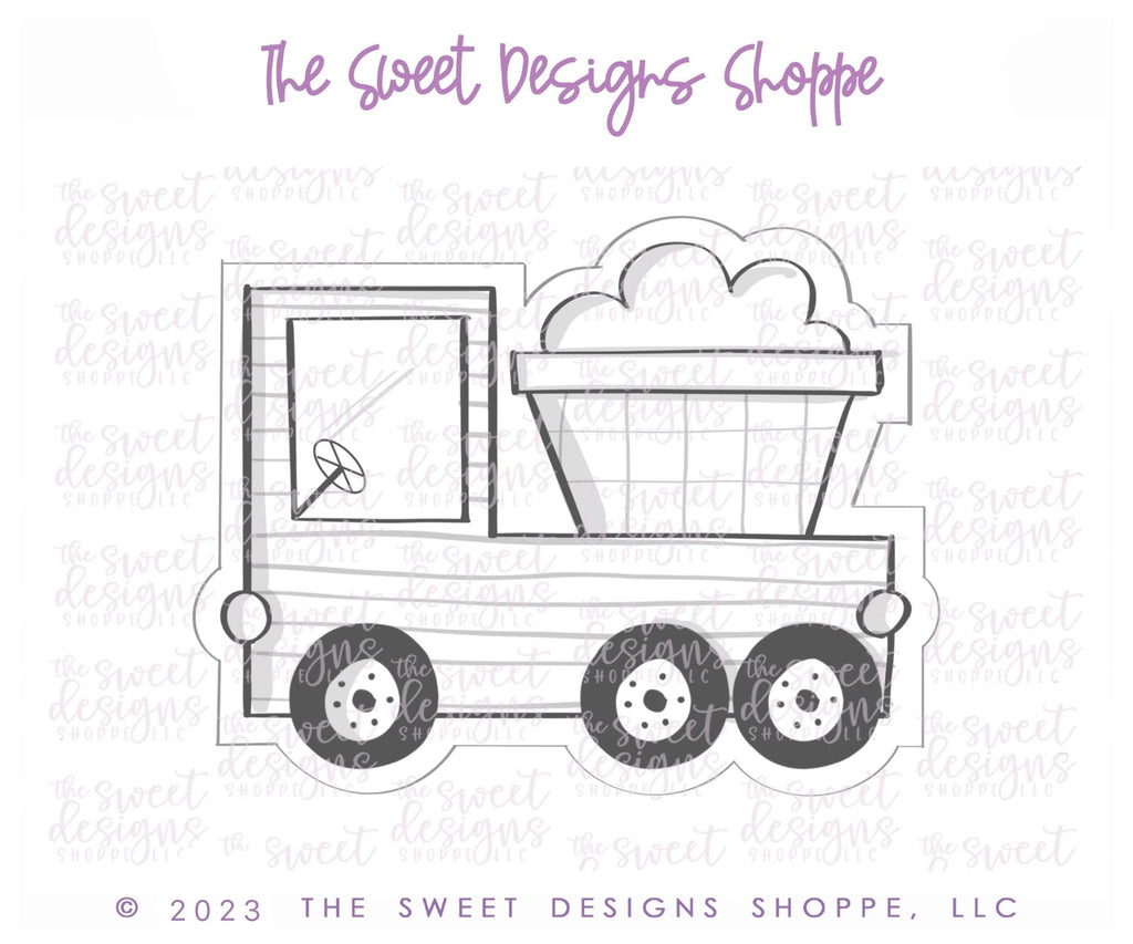 Cookie Cutters - Modern Dump Truck - Cookie Cutter - The Sweet Designs Shoppe - TSDS - - ALL,baby toys,construction,Cookie Cutter,kids,Kids / Fantasy,Promocode,toys,transportation,travel