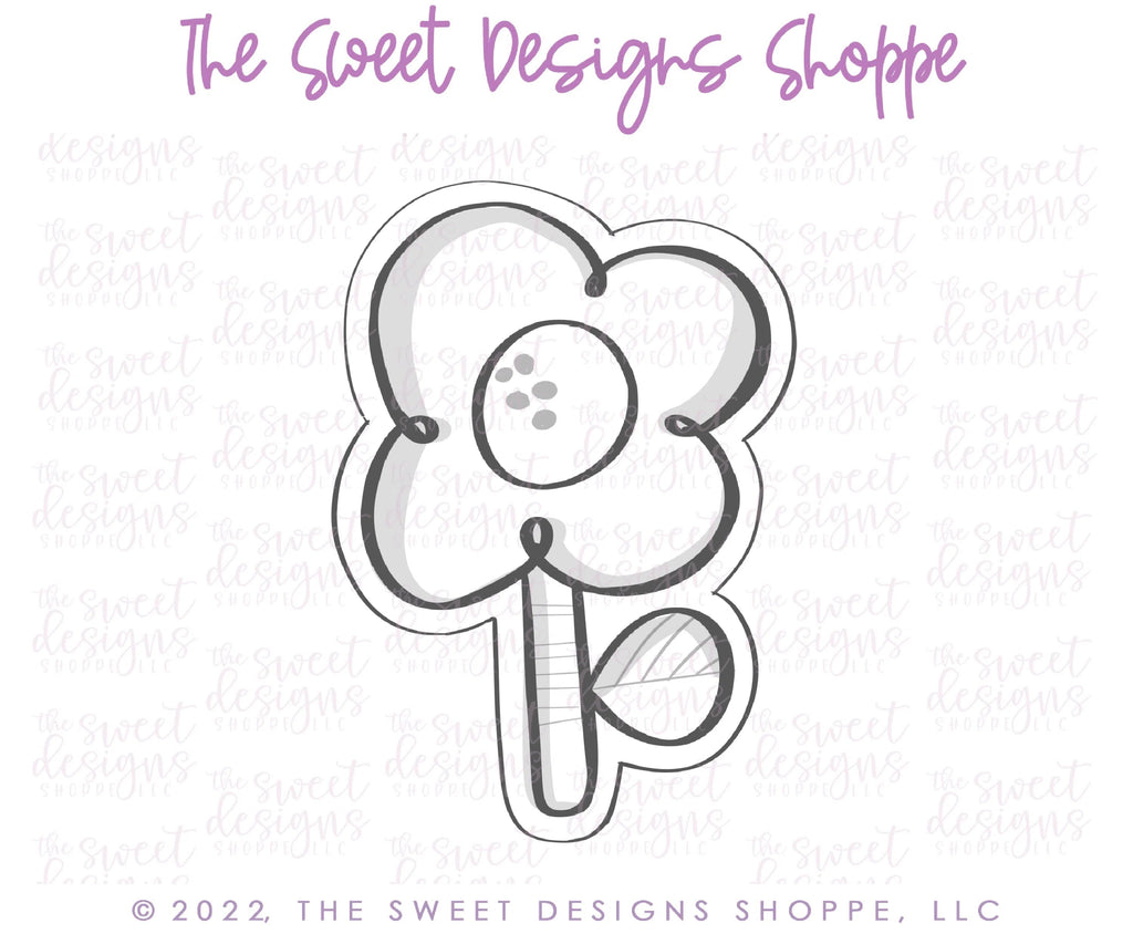 Cookie Cutters - Modern Flower A - Cookie Cutter - Sweet Designs Shoppe - - ALL, Cookie Cutter, Easter, Easter / Spring, Flower, Flowers, Leaves and Flowers, Nature, Promocode, Summer, Trees Leaves and Flowers, under the sea, Woodlands Leaves and Flowers