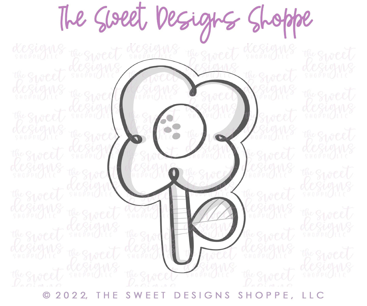 Cookie Cutters - Modern Flower A - Cookie Cutter - The Sweet Designs Shoppe - TSDS - - ALL,Cookie Cutter,Easter,Easter / Spring,Flower,Flowers,Leaves and Flowers,Nature,Promocode,STL,Summer,Trees Leaves and Flowers,under the sea,Woodlands Leaves and Flowers