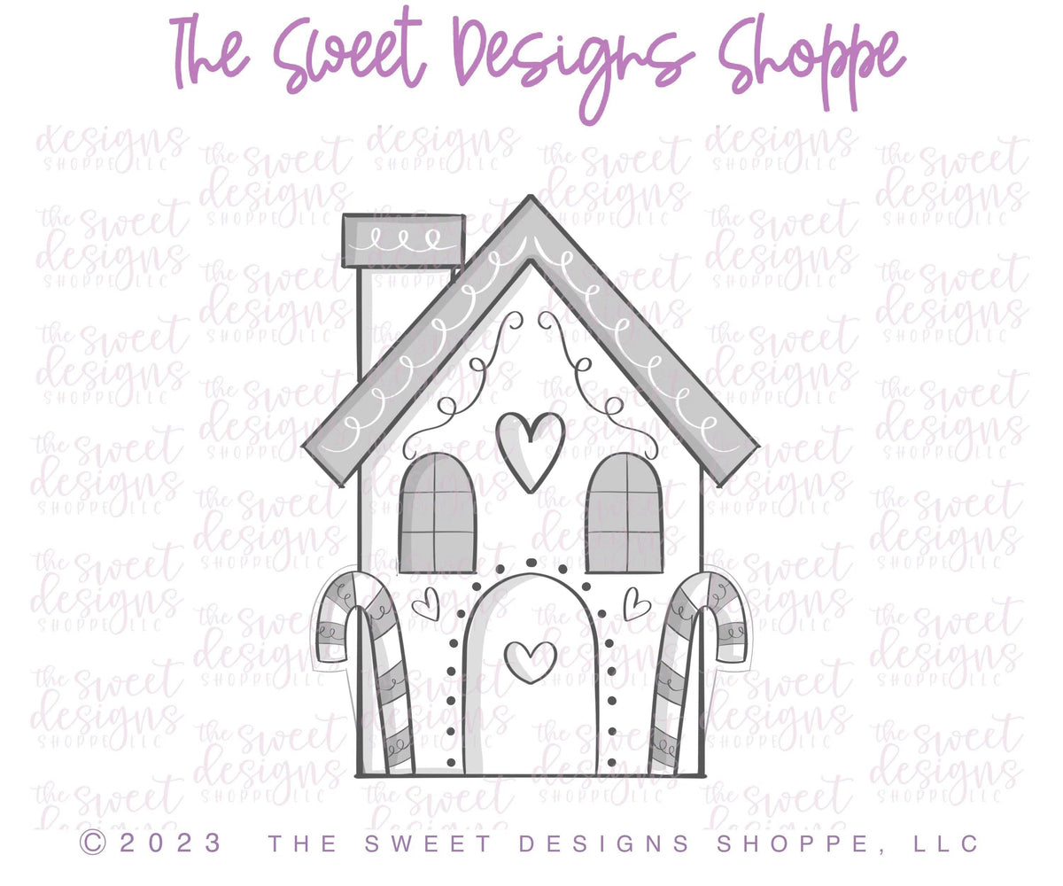 Cookie Cutters - Modern Gingerbread House - Cookie Cutter - The Sweet Designs Shoppe - TSDS - - ALL,Candy,Christmas,Christmas / Winter,Cookie Cutter,Decoration,Ginger bread,GingerBread,GingerHouse,House,Miscellaneous,Promocode,STL,Winter