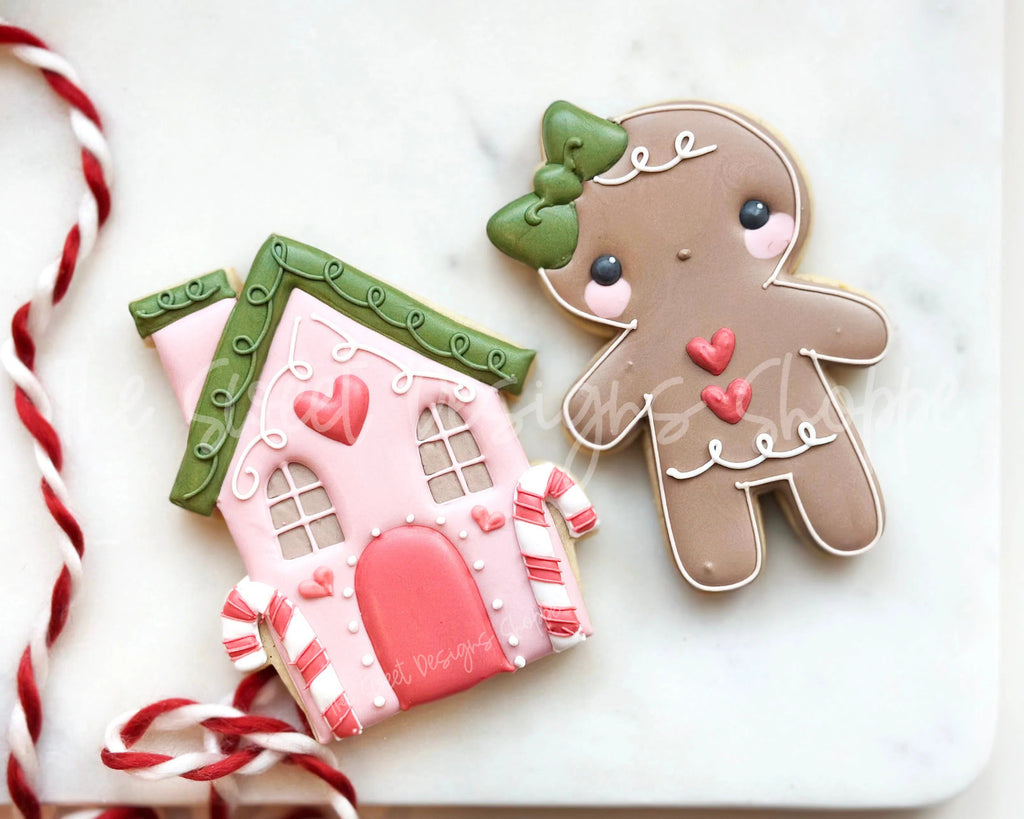 Cookie Cutters - Modern GingerGirl & GingerHouse Cookie Cutters Set - 2 Piece Set - Cookie Cutters - The Sweet Designs Shoppe - TSDS - - ALL,Christmas,Christmas / Winter,Christmas Cookies,Cookie Cutter,Ginger boy,ginger bread,Ginger girl,Gingerboy,gingerbread,gingerbread man,gingerbread mug,GingerHouse,Promocode,regular sets,set,sets,STL