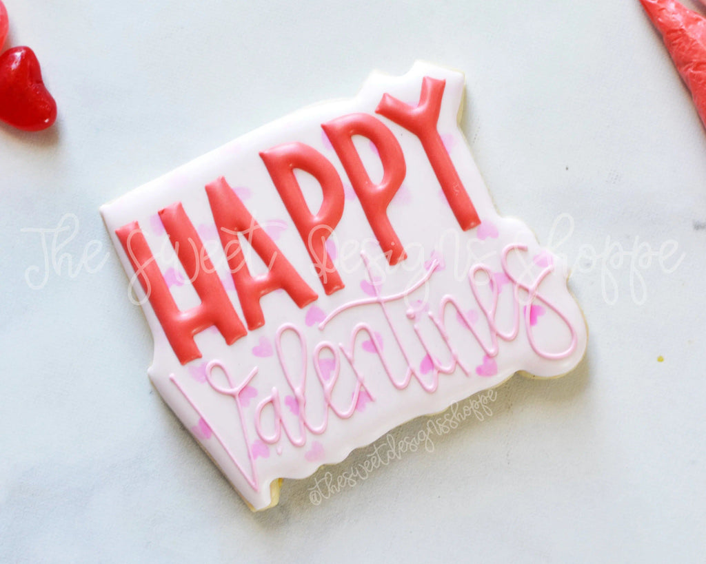 Cookie Cutters - Modern HAPPY Valentines Day - Cookie Cutter - The Sweet Designs Shoppe - - ALL, Cookie Cutter, Plaque, Plaques, PLAQUES HANDLETTERING, Promocode, valentine, valentines