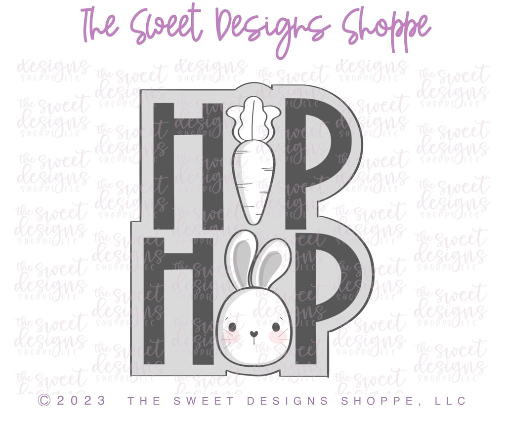 Cookie Cutters - Modern HIP HOP Easter Plaque - Cookie Cutter - Sweet Designs Shoppe - - ALL, Animal, Animals, Bunny, Cookie Cutter, Easter, Easter / Spring, modern, Plaque, Plaques, Promocode