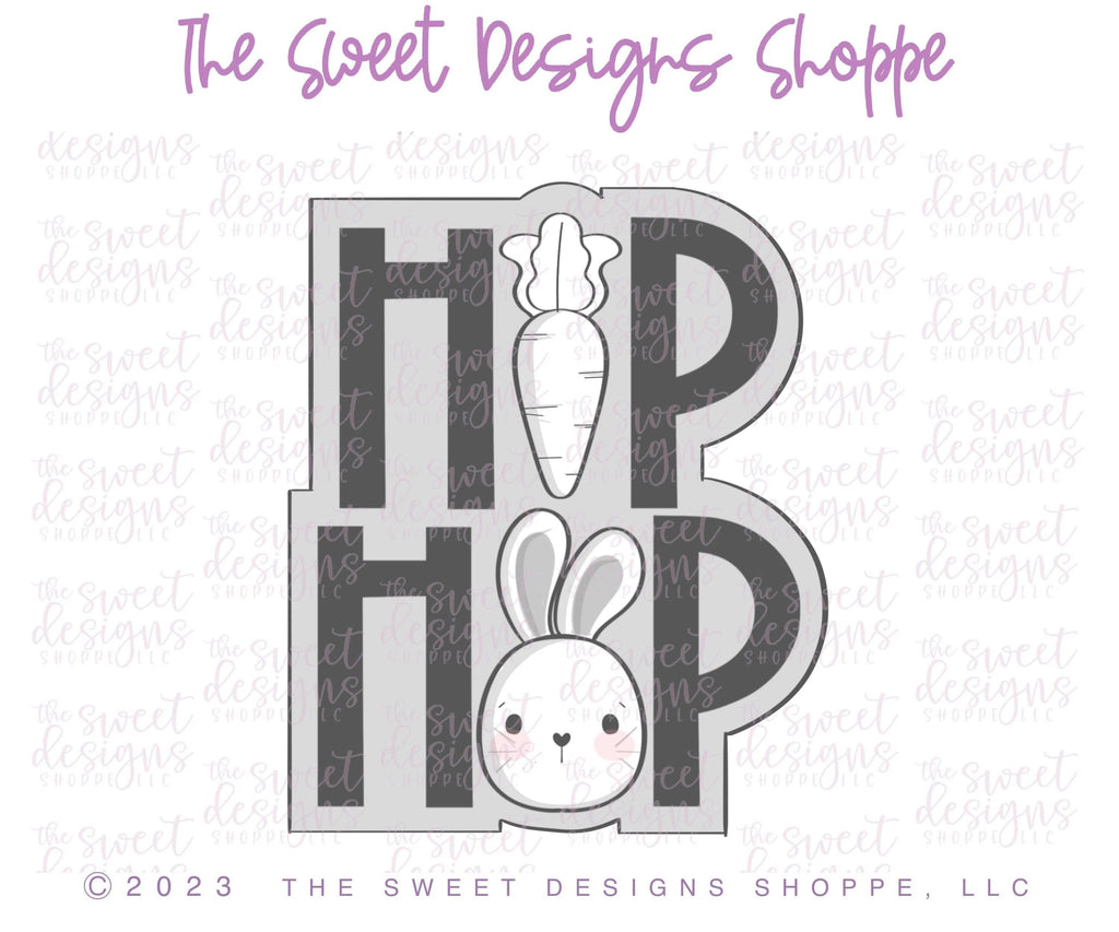 Cookie Cutters - Modern HIP HOP Easter Plaque - Cookie Cutter - The Sweet Designs Shoppe - - ALL, Animal, Animals, Bunny, Cookie Cutter, Easter, Easter / Spring, modern, Plaque, Plaques, Promocode