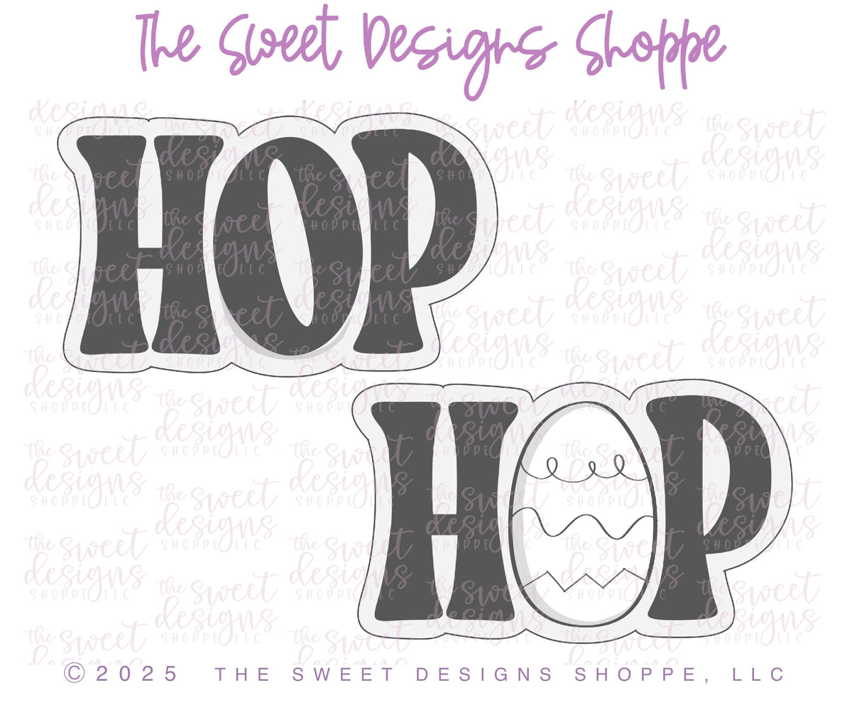 Cookie Cutters - Modern HOP Plaque - Cookie Cutter - The Sweet Designs Shoppe - TSDS - - ALL,Cookie Cutter,Easter,Easter / Spring,Plaque,Plaques,PLAQUES HANDLETTERING,Promocode,Spring,STL