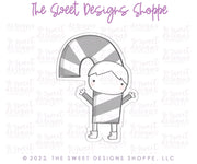 Cookie Cutters - Modern Kid CandyCane - Cookie Cutter - The Sweet Designs Shoppe - TSDS - - ALL,CandyCane,Christmas,Christmas / Winter,Christmas Cookies,Cookie Cutter,kids,Promocode,STL