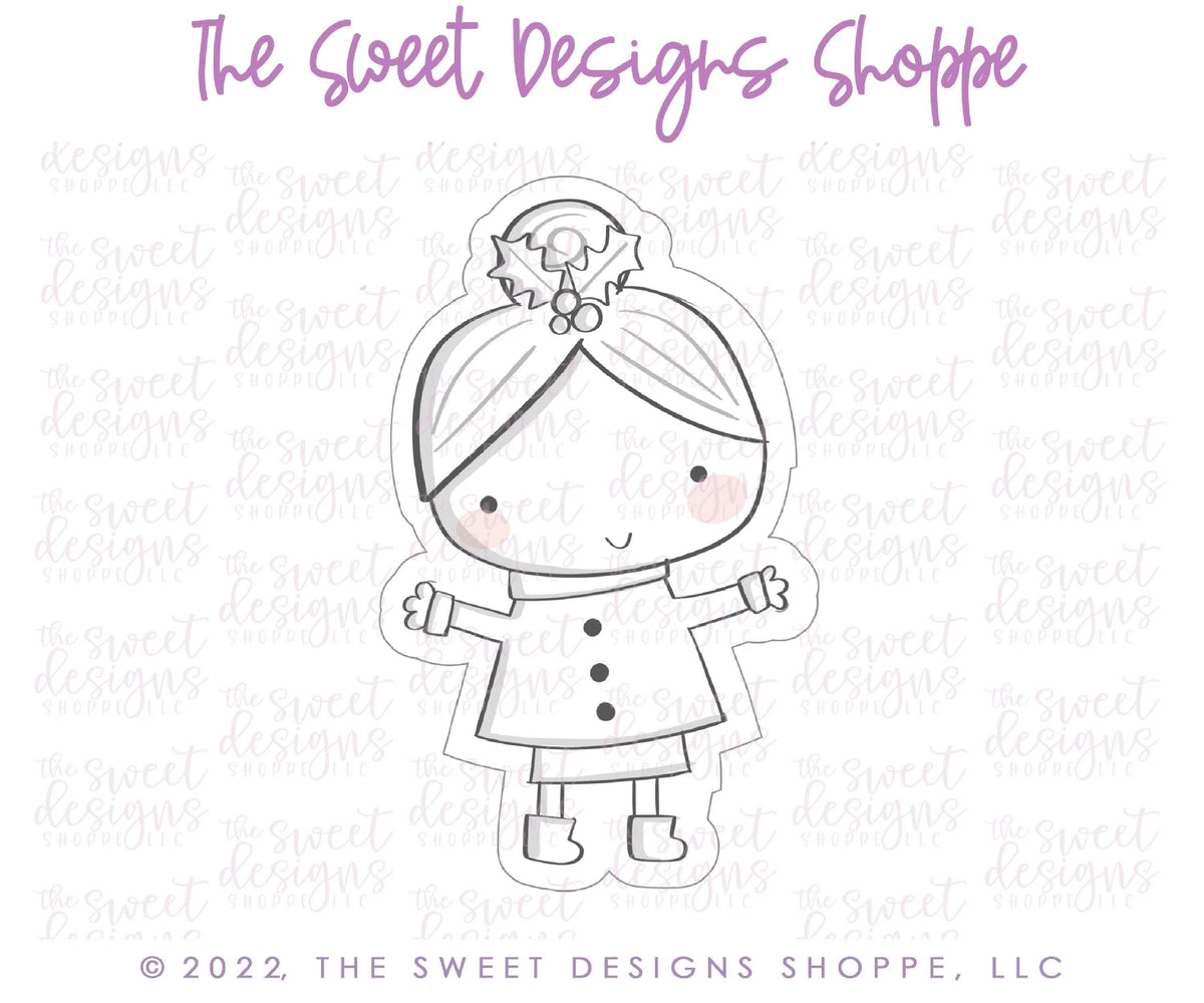 Cookie Cutters - Modern Kid Mrs Claus - Cookie Cutter - The Sweet Designs Shoppe - TSDS - - ALL,Christmas,Christmas / Winter,Christmas Cookies,Cookie Cutter,kids,MrsClaus,Promocode,STL