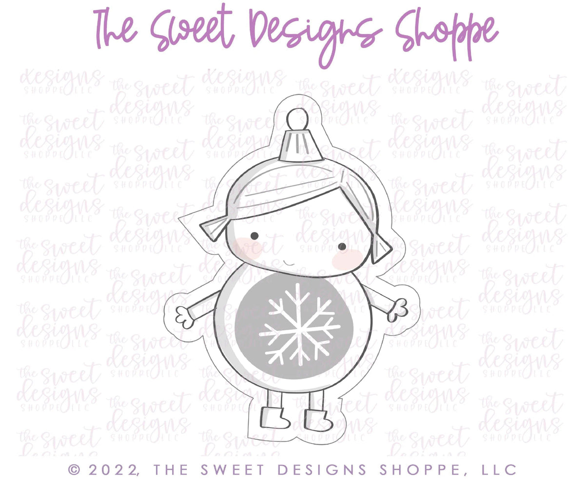 Cookie Cutters - Modern Kid Ornament - Cookie Cutter - The Sweet Designs Shoppe - TSDS - - ALL,Christmas,Christmas / Winter,Christmas Cookies,Cookie Cutter,Kid Ornament,kids,Ornament,Promocode,STL