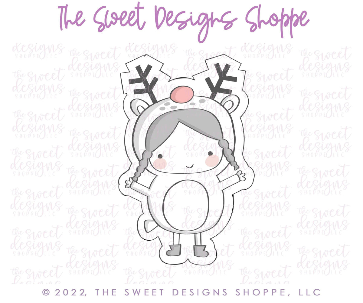 Cookie Cutters - Modern Kid Reindeer - Cookie Cutter - The Sweet Designs Shoppe - TSDS - - ALL,Animal,Animals,Animals and Insects,Christmas,Christmas / Winter,Christmas Cookies,Cookie Cutter,kid Reindeer,kids,Promocode,Reindeer,STL