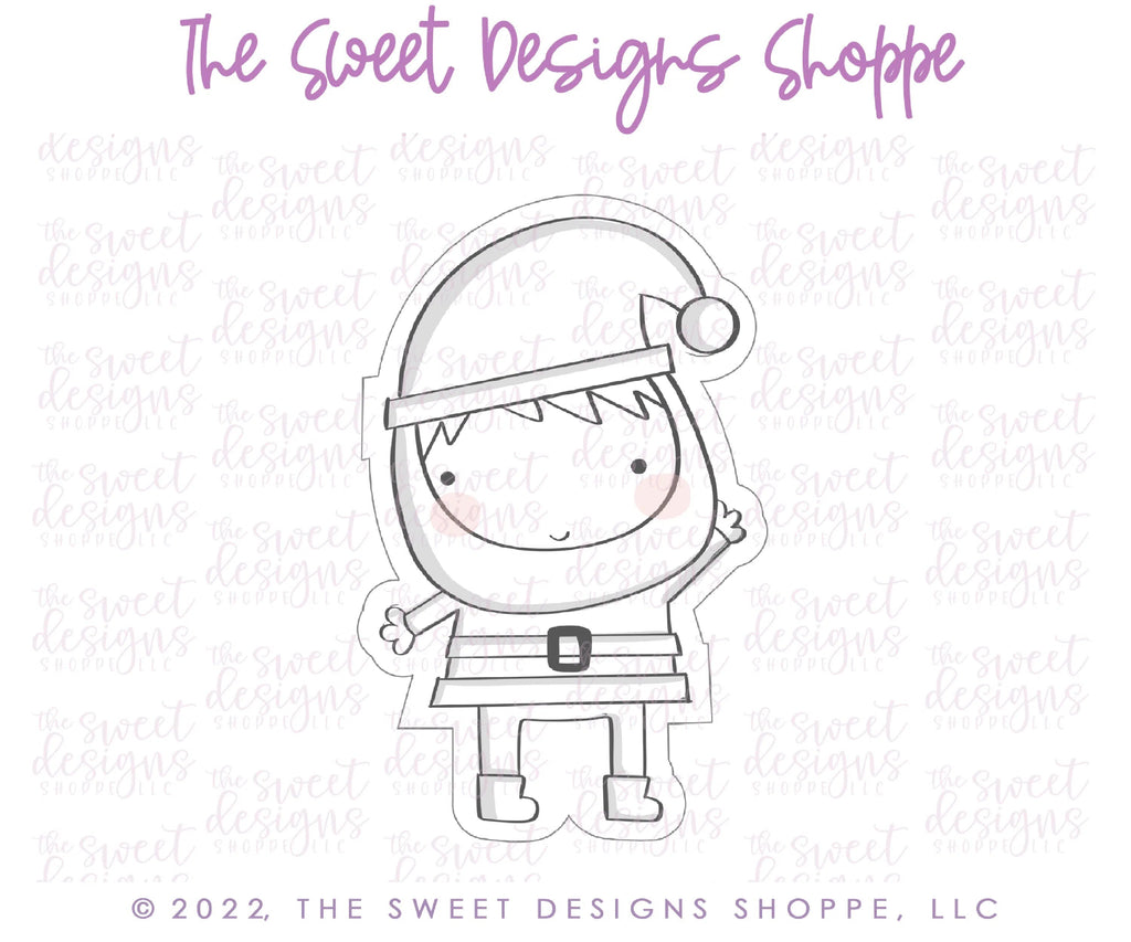 Cookie Cutters - Modern Kid Santa - Cookie Cutter - Sweet Designs Shoppe - - ALL, Christmas, Christmas / Winter, Christmas Cookies, Cookie Cutter, kids, Promocode, Santa, Santa Claus