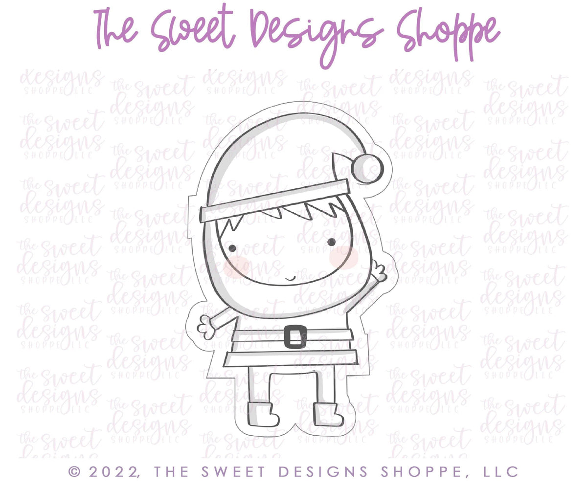 Cookie Cutters - Modern Kid Santa - Cookie Cutter - The Sweet Designs Shoppe - TSDS - - ALL,Christmas,Christmas / Winter,Christmas Cookies,Cookie Cutter,kids,Promocode,Santa,Santa Claus,STL