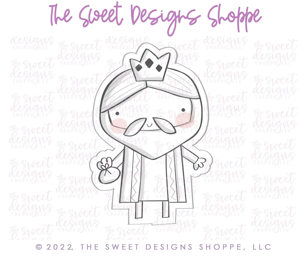 Cookie Cutters - Modern King Caspar - Cookie Cutter - The Sweet Designs Shoppe - TSDS - - ALL,Christmas,Christmas / Winter,Christmas Cookies,Cookie Cutter,gaspar,nativity,Promocode,wise man,wise men,wiseman