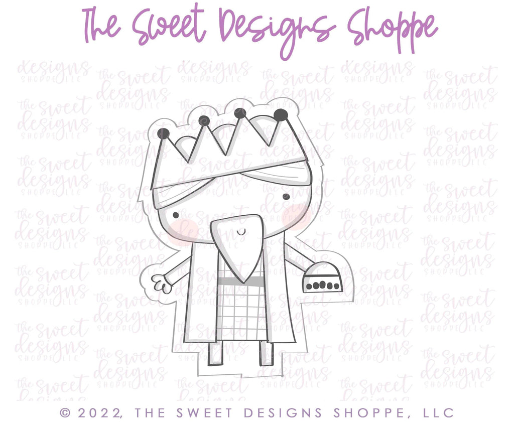 Cookie Cutters - Modern King Melchior - Cookie Cutter - The Sweet Designs Shoppe - TSDS - - ALL,Christmas,Christmas / Winter,Christmas Cookies,Cookie Cutter,Melchor,Nativity,Promocode,wise man,wise men,wiseman