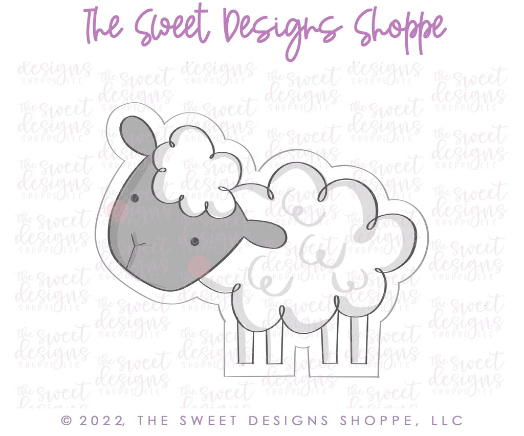 Cookie Cutters - Modern Lamb - Cookie Cutter - The Sweet Designs Shoppe - - ALL, Animal, Animals, Animals and Insects, Christmas, Christmas / Winter, Cookie Cutter, Farm, Misc, Miscelaneous, Miscellaneous, Nativity, Promocode