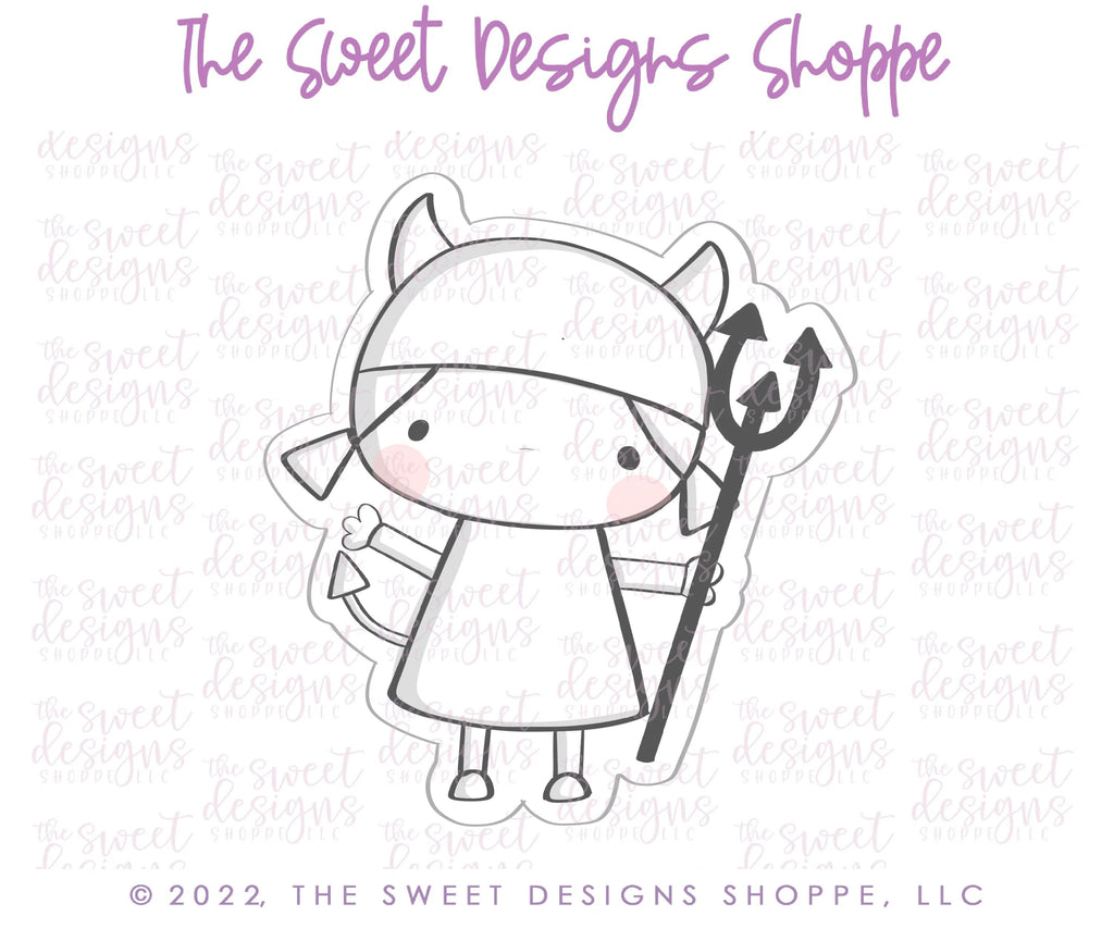 Cookie Cutters - Modern Little Devil - Cookie Cutter - Sweet Designs Shoppe - - ALL, Cookie Cutter, halloween, Kids / Fantasy, Promocode