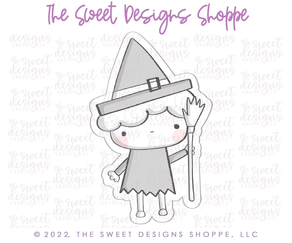 Cookie Cutters - Modern Little Witch - Cookie Cutter - Sweet Designs Shoppe - - ALL, Cookie Cutter, halloween, Kids / Fantasy, Promocode