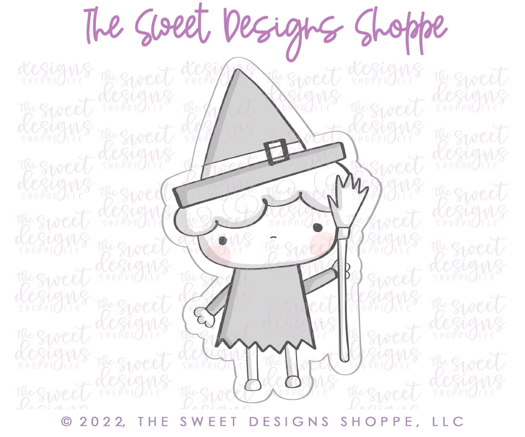 Cookie Cutters - Modern Little Witch - Cookie Cutter - The Sweet Designs Shoppe - - ALL, Cookie Cutter, halloween, Kids / Fantasy, Promocode