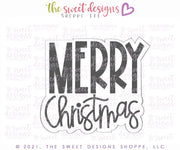 Cookie Cutters - Modern Merry Christmas Plaque - Cookie Cutter - The Sweet Designs Shoppe - TSDS - - ALL,Christmas,Christmas / Winter,Christmas Cookies,Cookie Cutter,home,Plaque,Plaques,PLAQUES HANDLETTERING,Promocode,STL