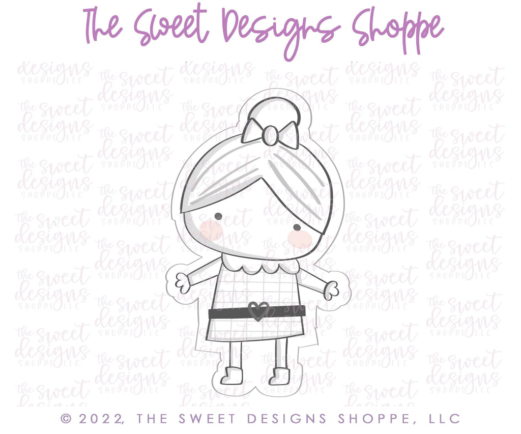 Cookie Cutters - Modern Mrs. Claus - Cookie Cutter - The Sweet Designs Shoppe - TSDS - - ALL,Christmas,Christmas / Winter,Christmas Cookies,Cookie Cutter,Mrs Claus,Promocode