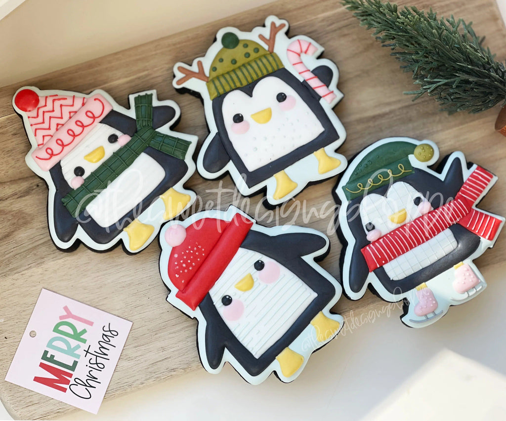 Cookie Cutters - Modern Penguin Set - Set of 4 - Cookie Cutters - The Sweet Designs Shoppe - TSDS - - ALL,Animal,Animals,Animals and Insects,Christmas,Christmas / Winter,Cookie Cutter,Mini Sets,Promocode,regular sets,set,Winter