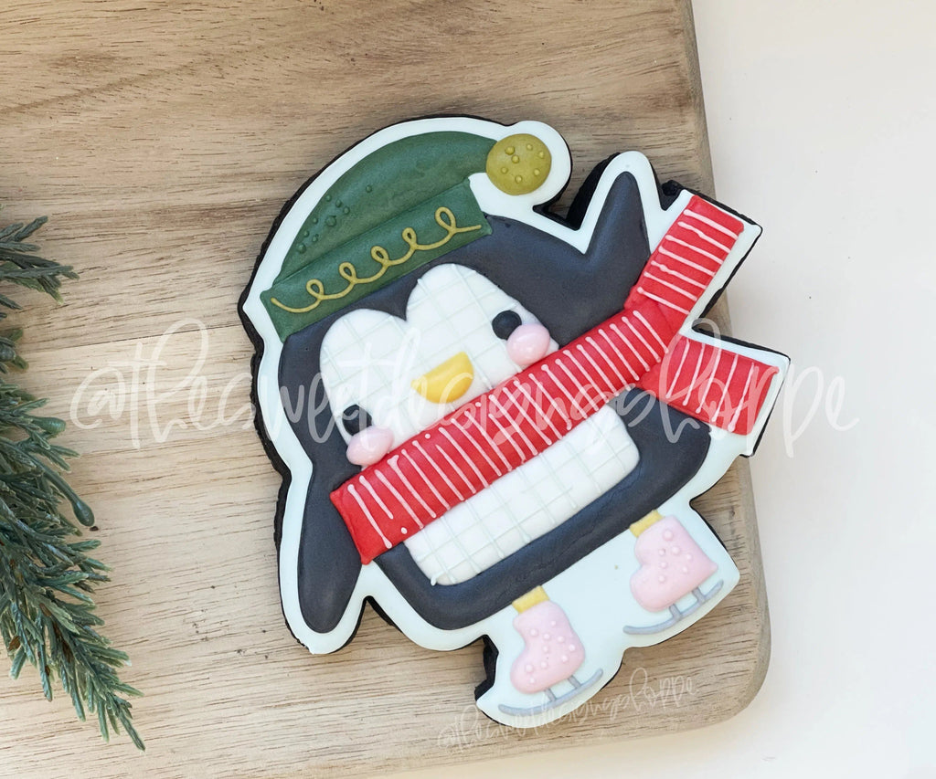 Cookie Cutters - Modern Penguin with Skates - Cookie Cutter - The Sweet Designs Shoppe - - ALL, Animal, Animals, Animals and Insects, Christmas, Christmas / Winter, Cookie Cutter, Penguin, Promocode, Winter