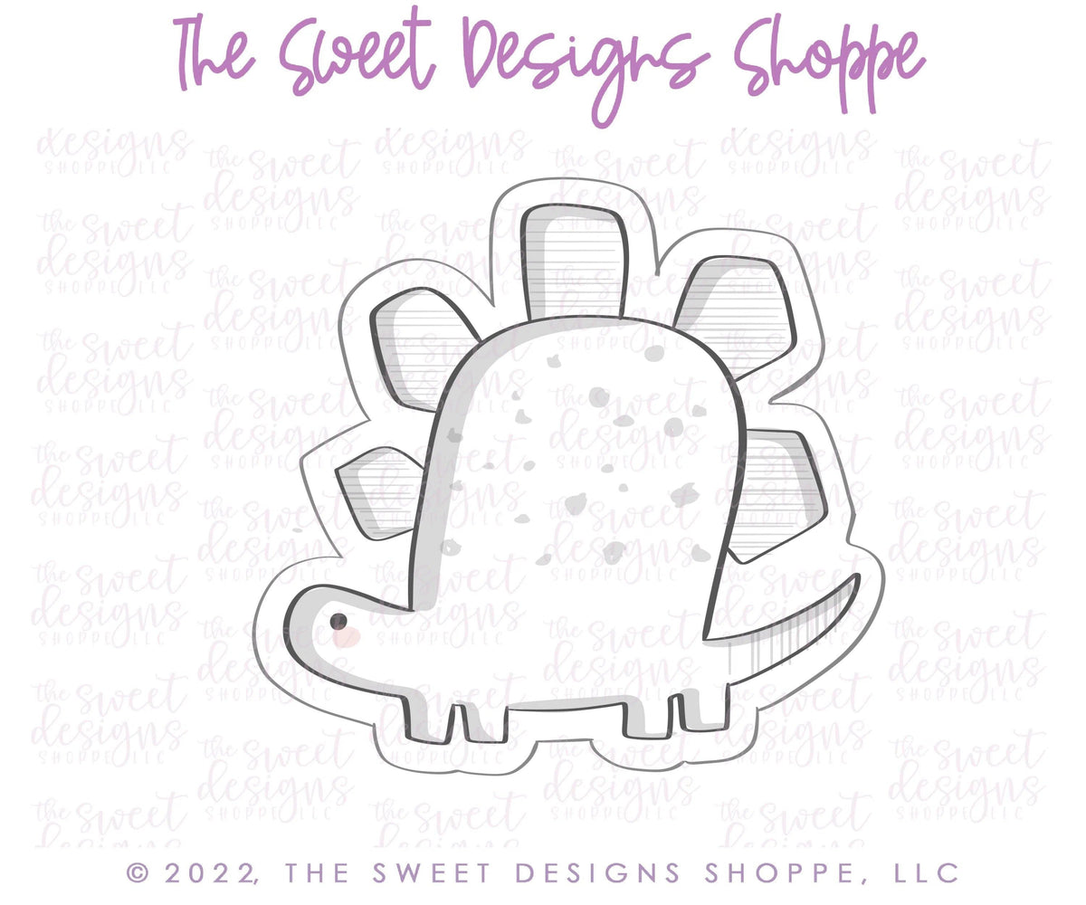 Cookie Cutters - Modern Stegosaurus- Cookie Cutter - The Sweet Designs Shoppe - TSDS - - ALL,Animal,Animals,Birthday,Cookie Cutter,Dino,dinosaur,Dinosaurs,kid,kids,Kids / Fantasy,prehistoric,Promocode,STL
