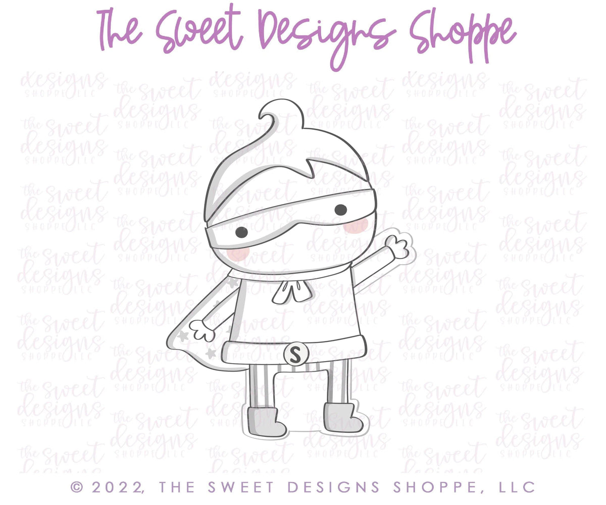 Cookie Cutters - Modern Superhero A - Cookie Cutter - The Sweet Designs Shoppe - TSDS - - ALL,Birthday,Cookie Cutter,dad,Father,father's day,grandfather,Hero,KID,KIDS,Kids / Fantasy,mother,Mothers Day,Promocode,STL