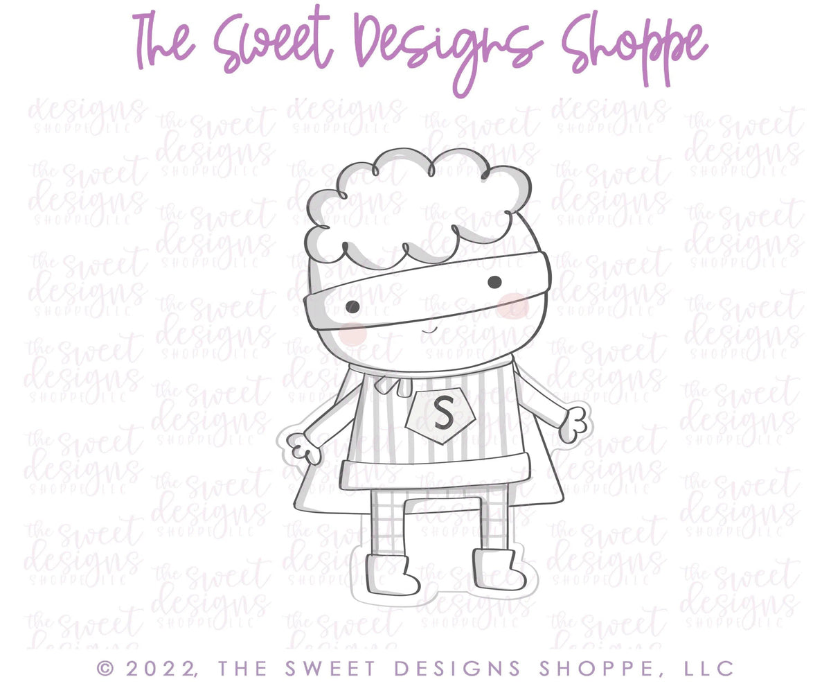 Cookie Cutters - Modern Superhero B - Cookie Cutter - The Sweet Designs Shoppe - TSDS - - ALL,Birthday,Cookie Cutter,dad,Father,father's day,grandfather,Hero,KID,KIDS,Kids / Fantasy,mother,Mothers Day,Promocode,STL