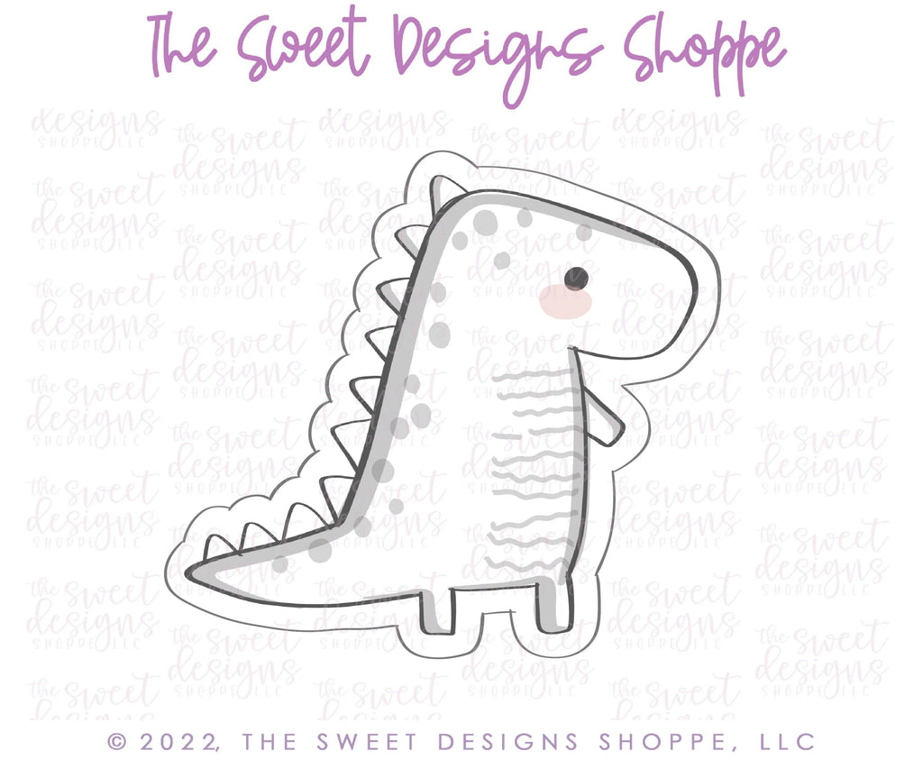 Cookie Cutters - Modern T-Rex - Cookie Cutter - Sweet Designs Shoppe - - ALL, Animal, Birthday, Cookie Cutter, Dino, dinosaur, Dinosaurs, kid, kids, Kids / Fantasy, prehistoric, Promocode