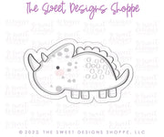Cookie Cutters - Modern Triceratops- Cookie Cutter - The Sweet Designs Shoppe - TSDS - - ALL,Animal,Animals,Birthday,Cookie Cutter,Dino,dinosaur,Dinosaurs,kid,kids,Kids / Fantasy,prehistoric,Promocode,R,STL