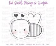 Cookie Cutters - Modern Valentine Bee - Cookie Cutter - The Sweet Designs Shoppe - TSDS - - ALL,Animal,Animals,Animals and Insects,Cookie Cutter,Easter / Spring,Promocode,Spring,STL,valentine,valentines