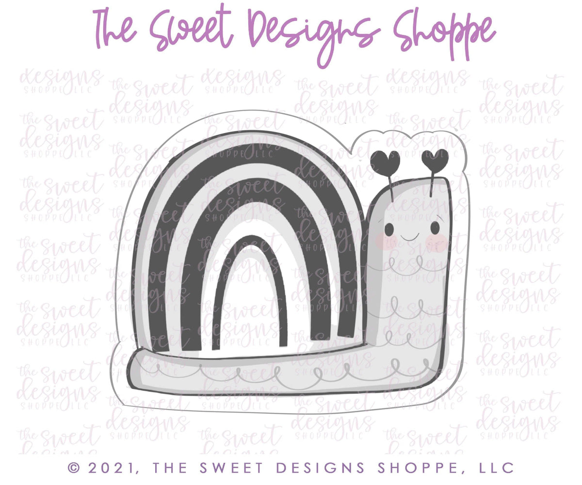 Cookie Cutters - Modern Valentine Snail - Cookie Cutter - The Sweet Designs Shoppe - TSDS - - ALL,Animal,Animals,Animals and Insects,Cookie Cutter,Easter / Spring,Promocode,Spring,STL,valentine,valentines