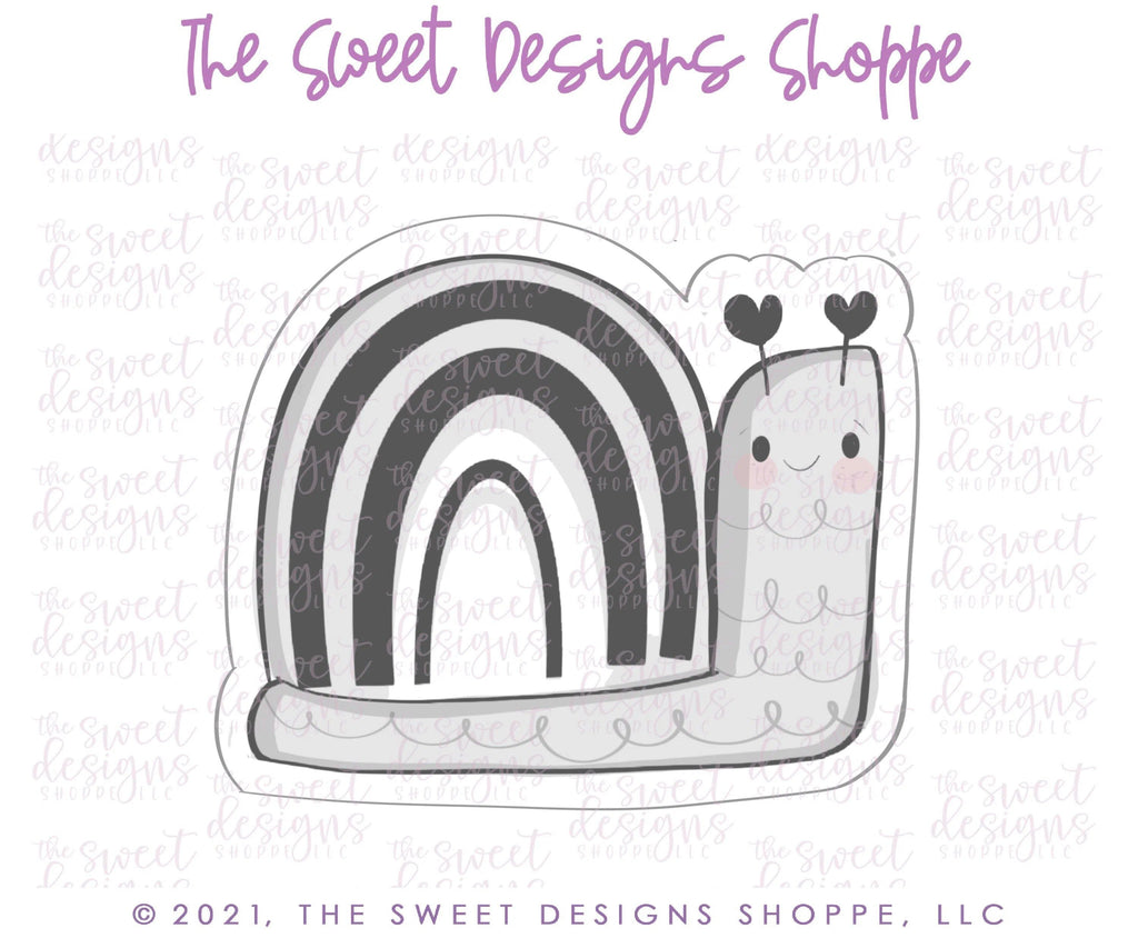 Cookie Cutters - Modern Valentine Snail - Cookie Cutter - The Sweet Designs Shoppe - - ALL, Animal, Animals, Animals and Insects, Cookie Cutter, Easter / Spring, Promocode, Spring, valentine, valentines