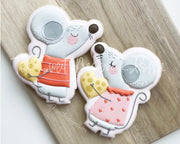Cookie Cutters - Modern Valentines Mouse Cookie Cutters Set - 2 Piece Set - Cookie Cutters - The Sweet Designs Shoppe - TSDS - - ALL,Animal,Animals,Animals and Insects,Cookie Cutter,Mini Set,Mini Sets,Promocode,regular sets,set,sets,STL,valentines