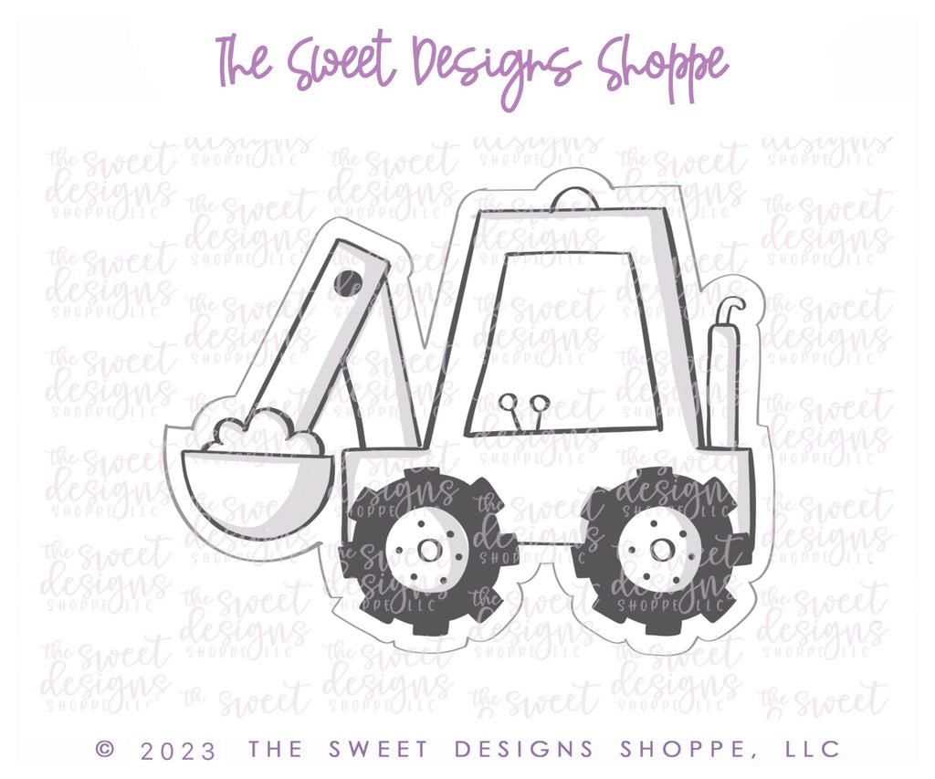 Cookie Cutters - Modern Wheel Excavator - Cookie Cutter - The Sweet Designs Shoppe - TSDS - - ALL,baby toys,construction,Cookie Cutter,kids,Kids / Fantasy,Promocode,toys,transportation,travel