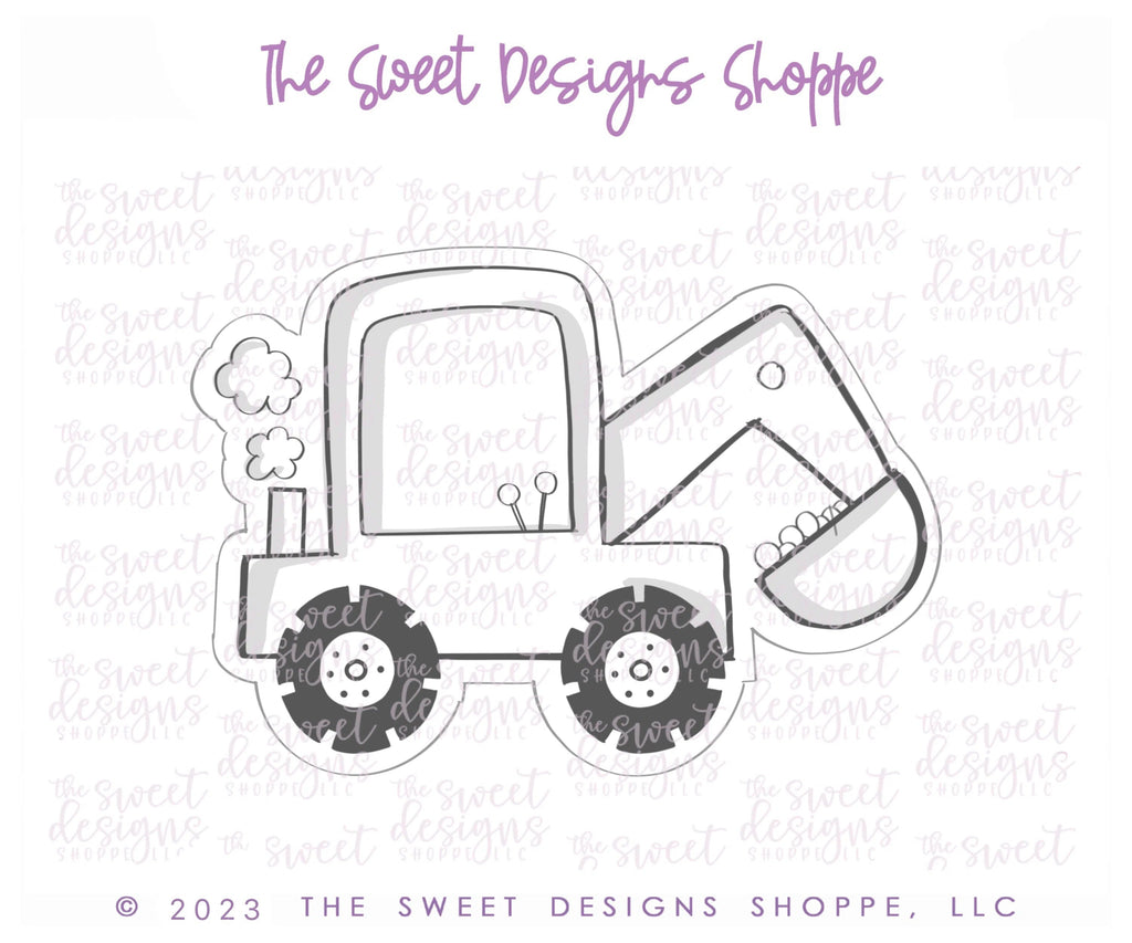Cookie Cutters - Modern Wheel Excavator on the go - Cookie Cutter - Sweet Designs Shoppe - - ALL, baby toys, construction, Cookie Cutter, kids, Kids / Fantasy, Promocode, toys, transportation, travel