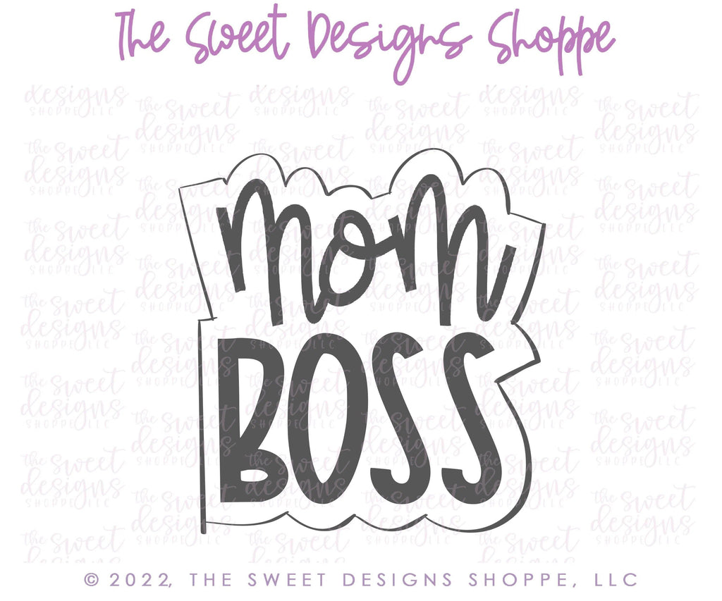 Cookie Cutters - Mom Boss Modern Plaque - Cookie Cutter - The Sweet Designs Shoppe - - ALL, Cookie Cutter, MOM, Mom Plaque, mother, mothers DAY, Plaque, Plaques, Promocode