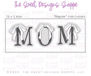 Cookie Cutters - MOM Coquette Letters Set - Set of 2 - Cookie Cutters - The Sweet Designs Shoppe - TSDS - - ALL,Cookie Cutter,MOM,Mom Plaque,mother,Mothers Day,Plaque,Plaques,PLAQUES HANDLETTERING,Promocode,regular sets,set,STL